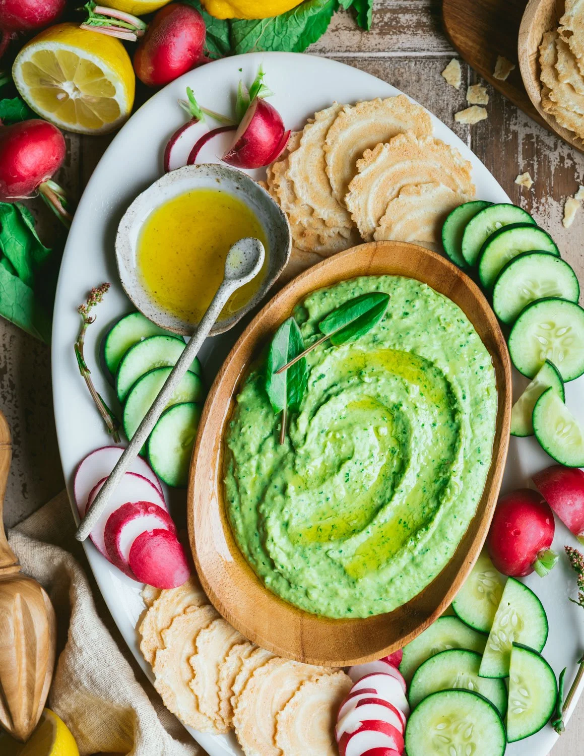 White Bean Sorrel Hummus