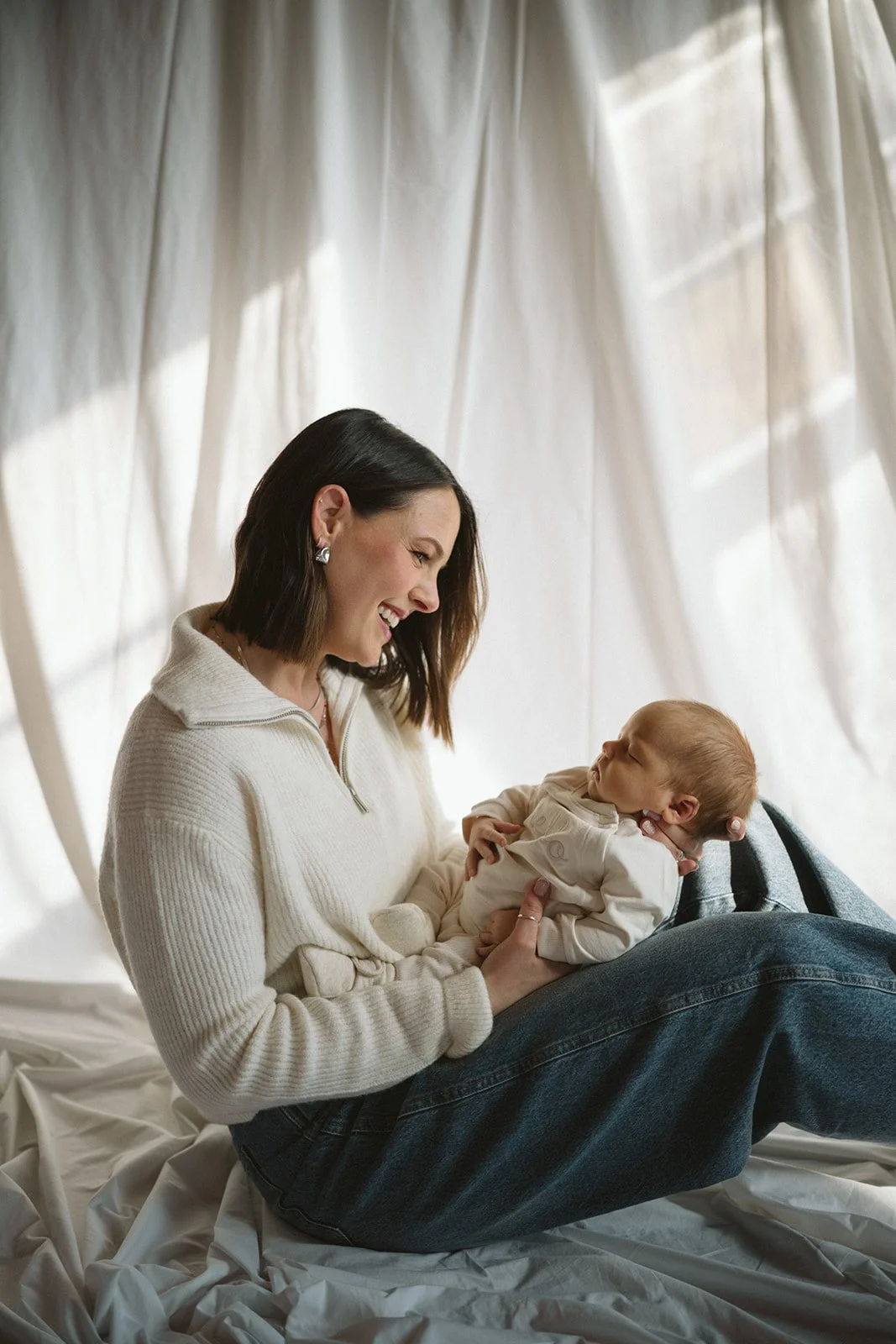 in-studio newborn family session | newborn photography in bismarck north dakota
