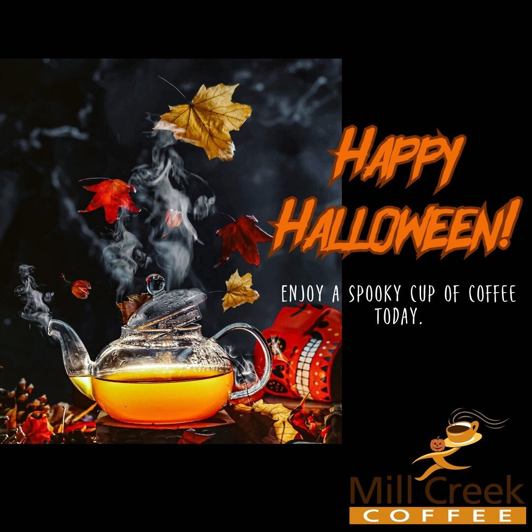 Happy Halloween, Erie! 💀 Stay warm out there tonight with a fresh cup of Mill Creek Coffee ☕