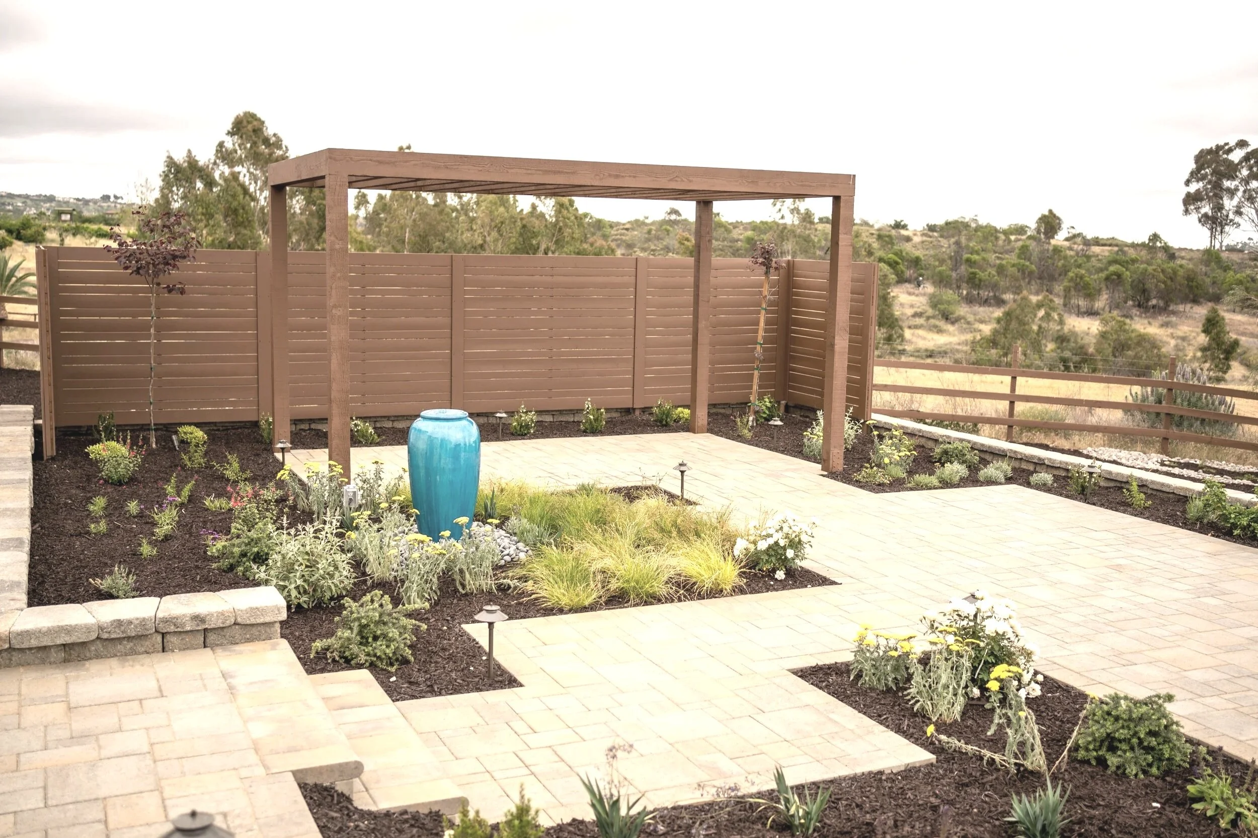 Private Patio with Water Feature