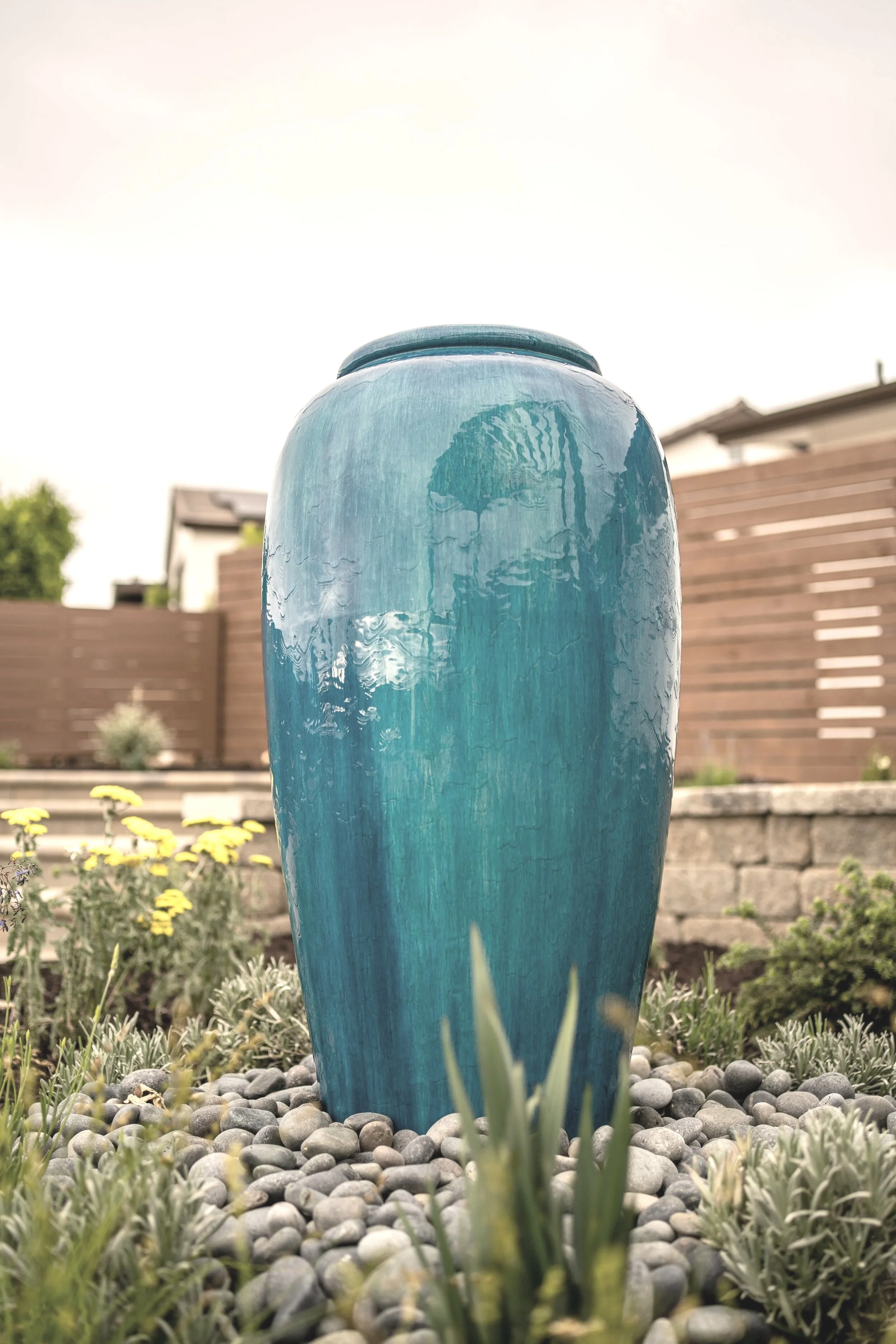 Blue Fountain Centerpiece