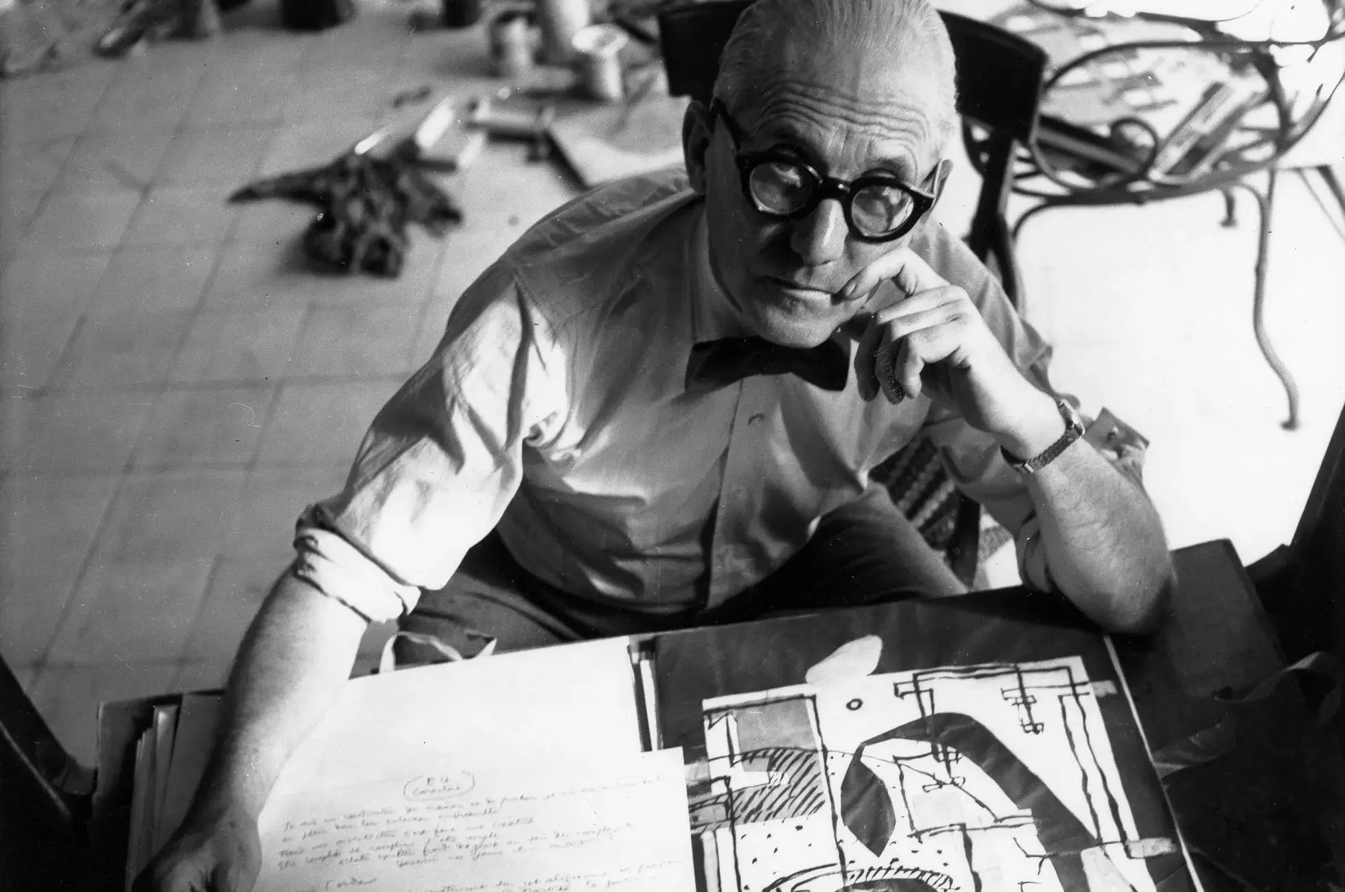 Portrait of Le Corbusier at Work
