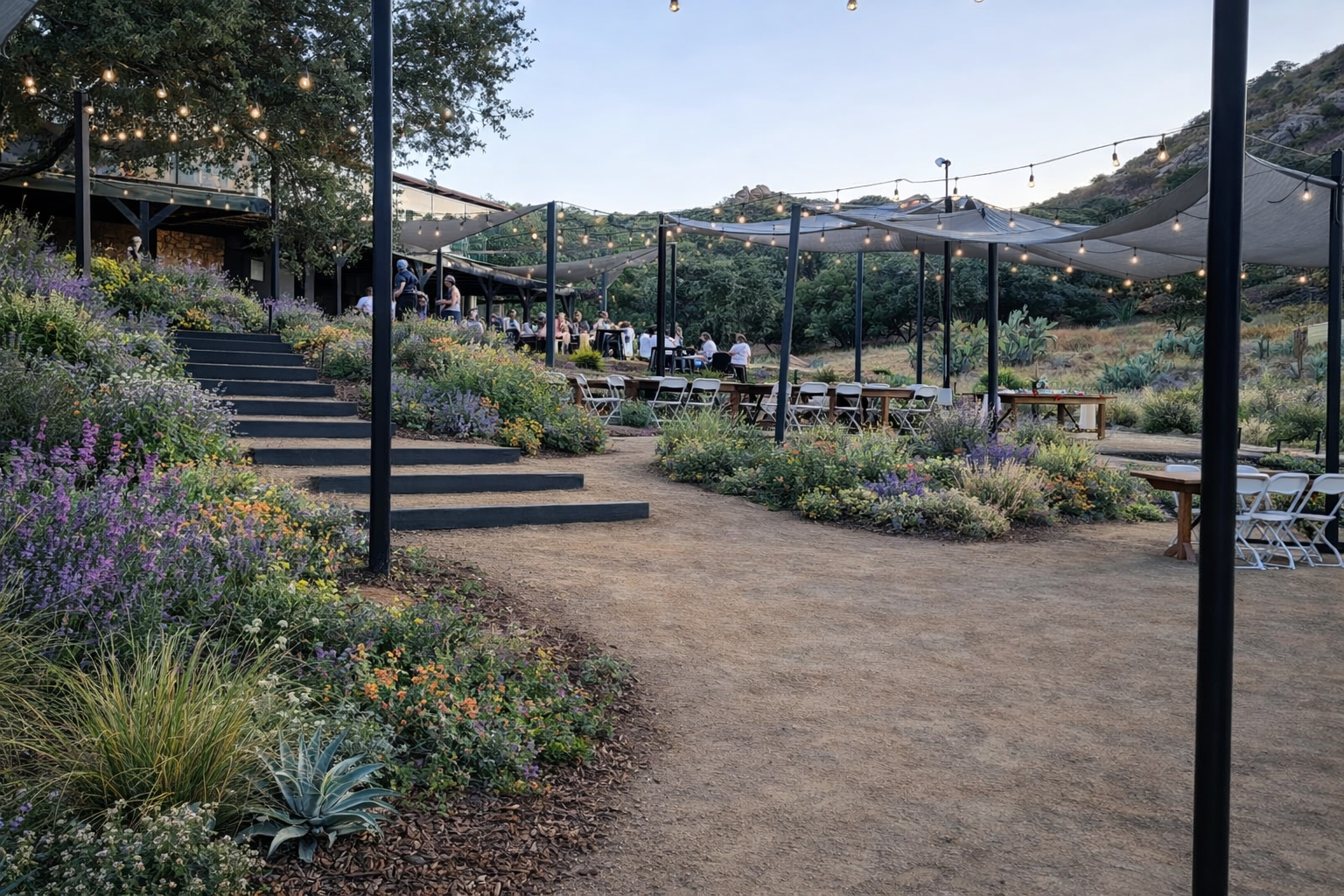 Terraced Garden for Gatherings