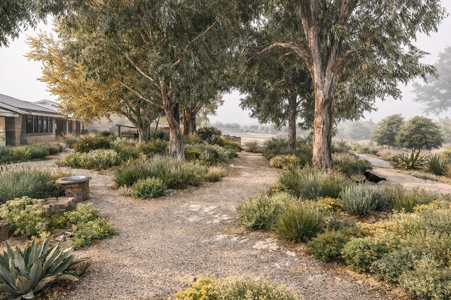 Rancho Santa Fe Ecological Garden Design – Native Planting and Fire-Resilient Path