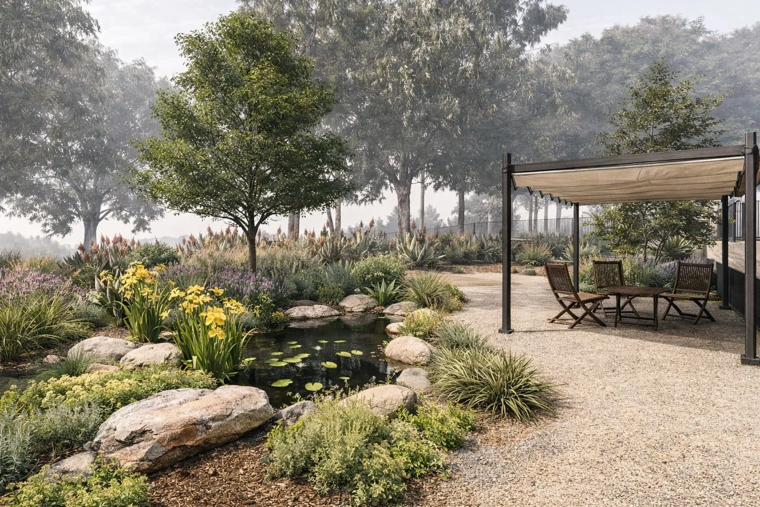 Fire-Wise Landscape Design with Native Meadow Planting – San Diego County