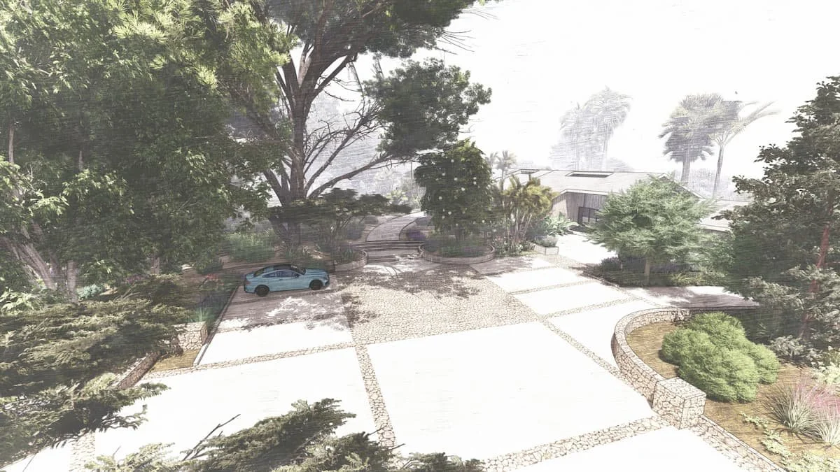 Fire-Resilient Garden Design Concept – Southern California Estate