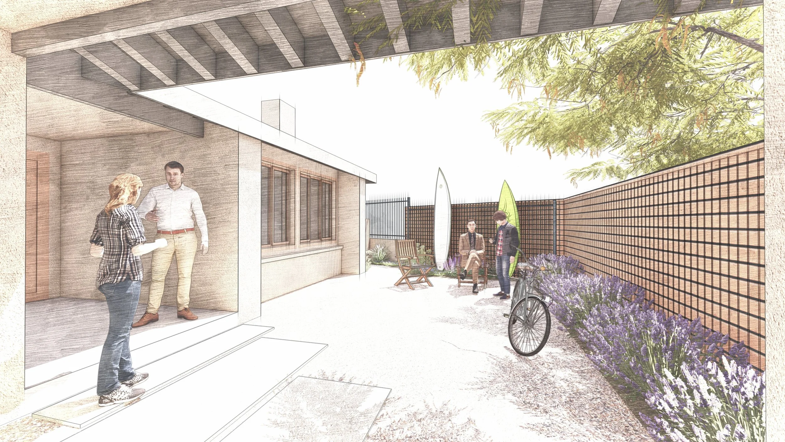 Entry Garden Visualization for Laguna Niguel Residence