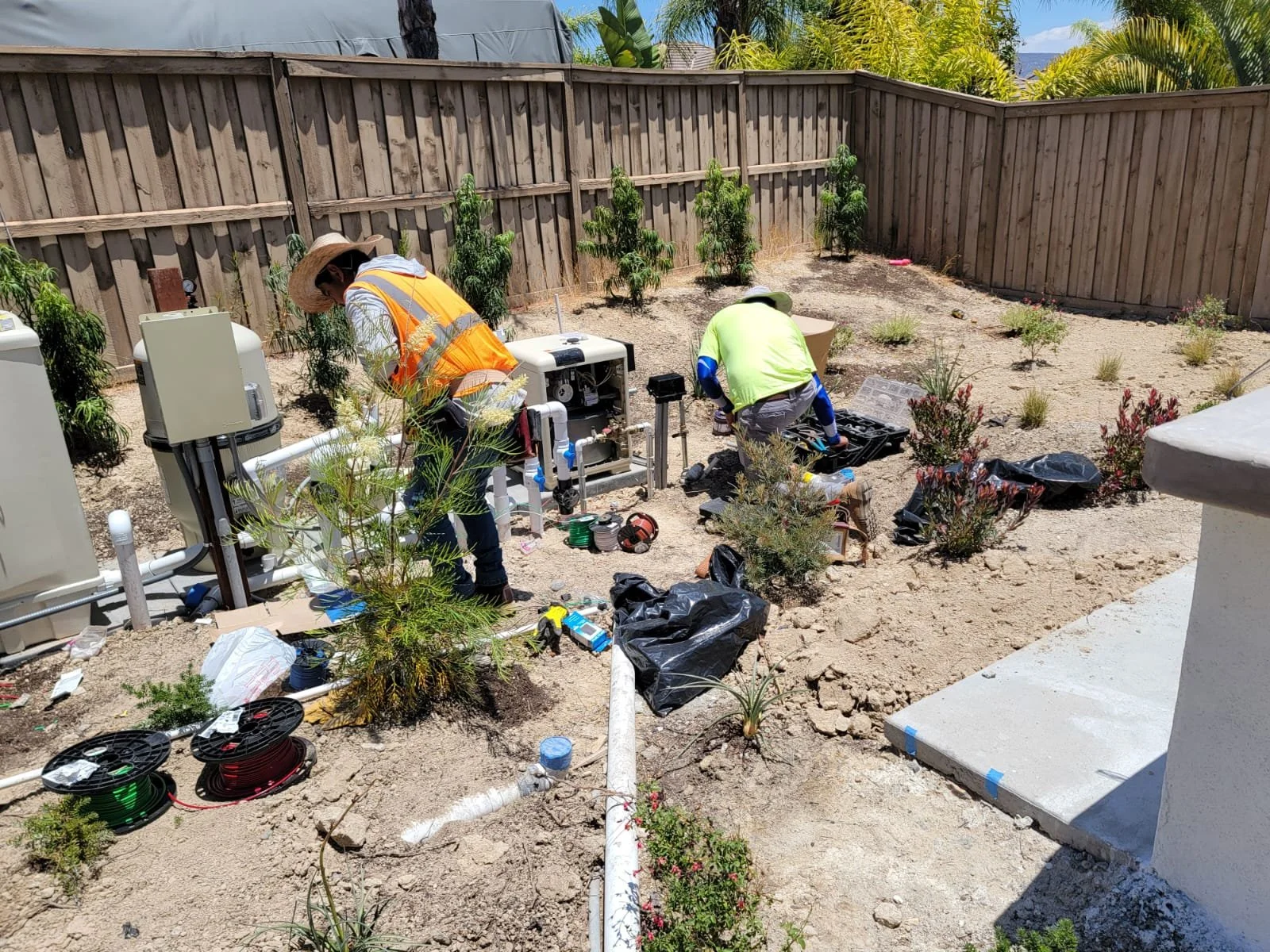 Poolside Landscape Installation
