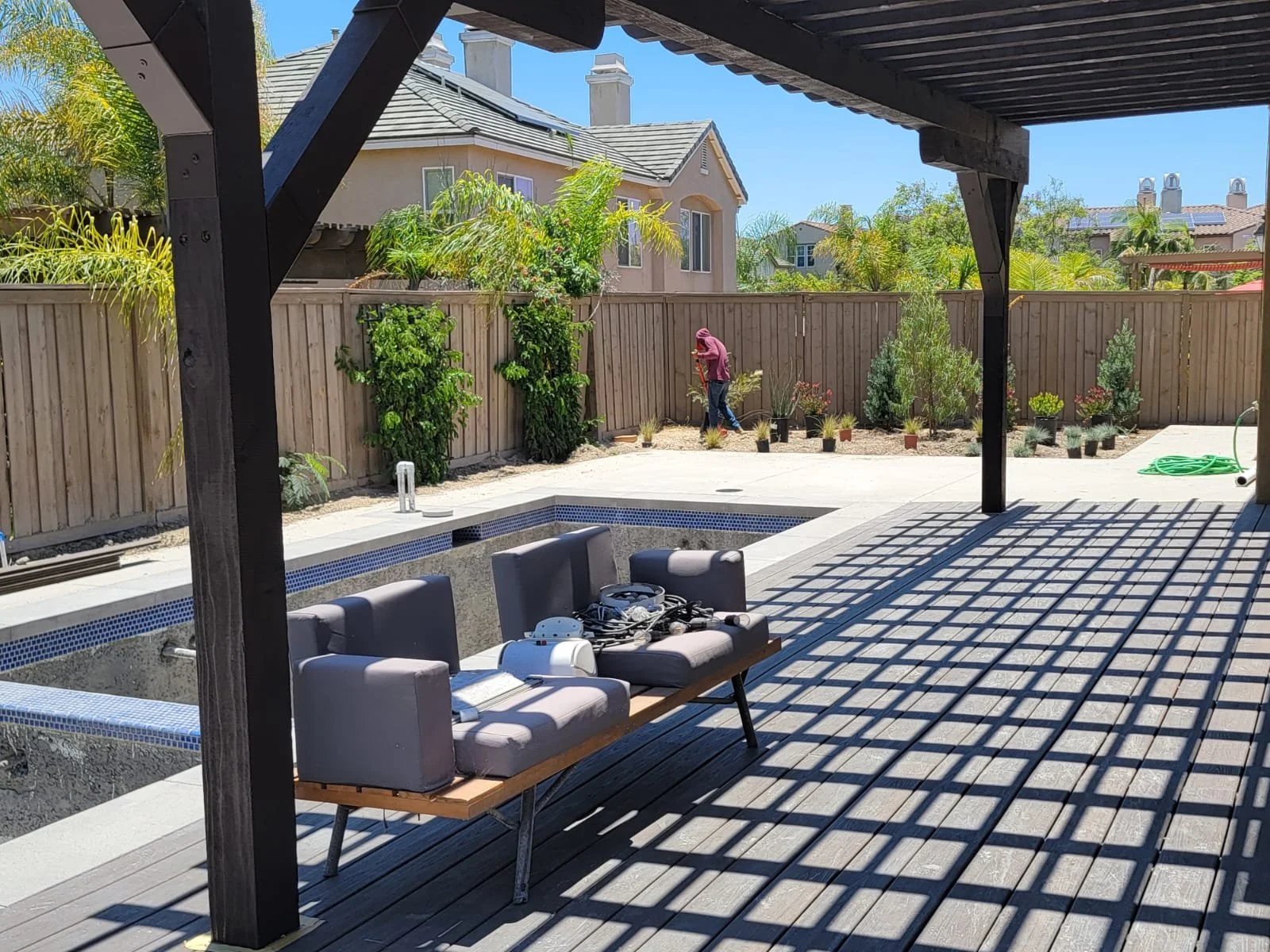 Poolside Landscape Installation