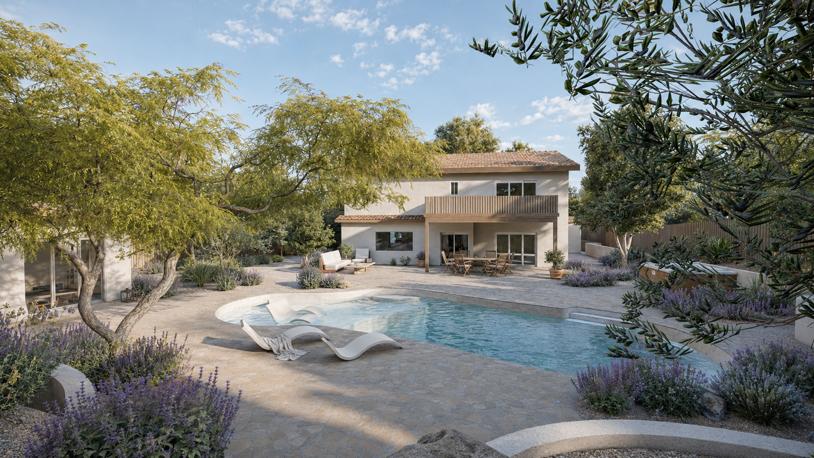 La Jolla Landscape Architecture for a Spanish Colonial Home