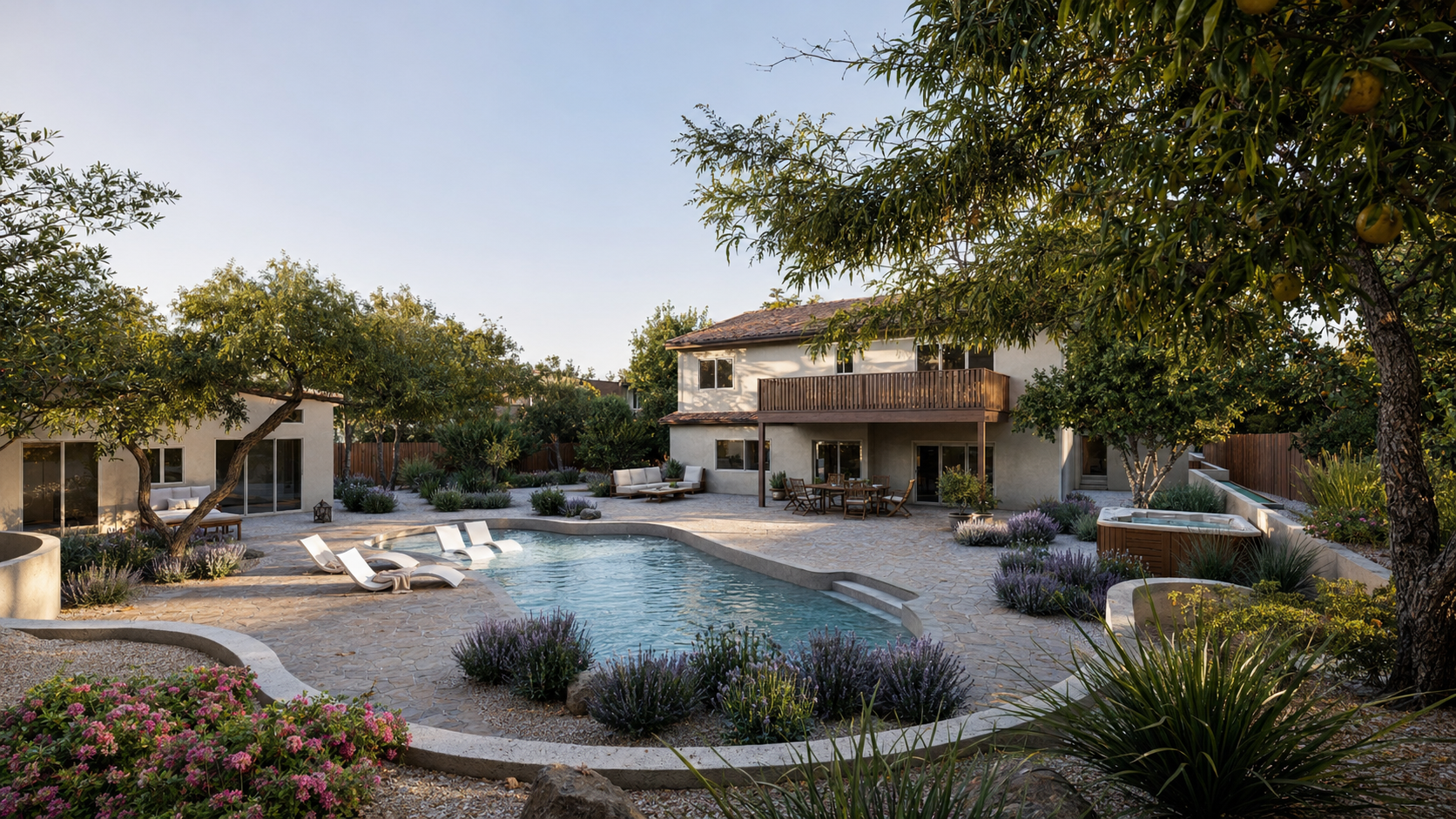 Bohemian Minimalist Garden Design in La Jolla