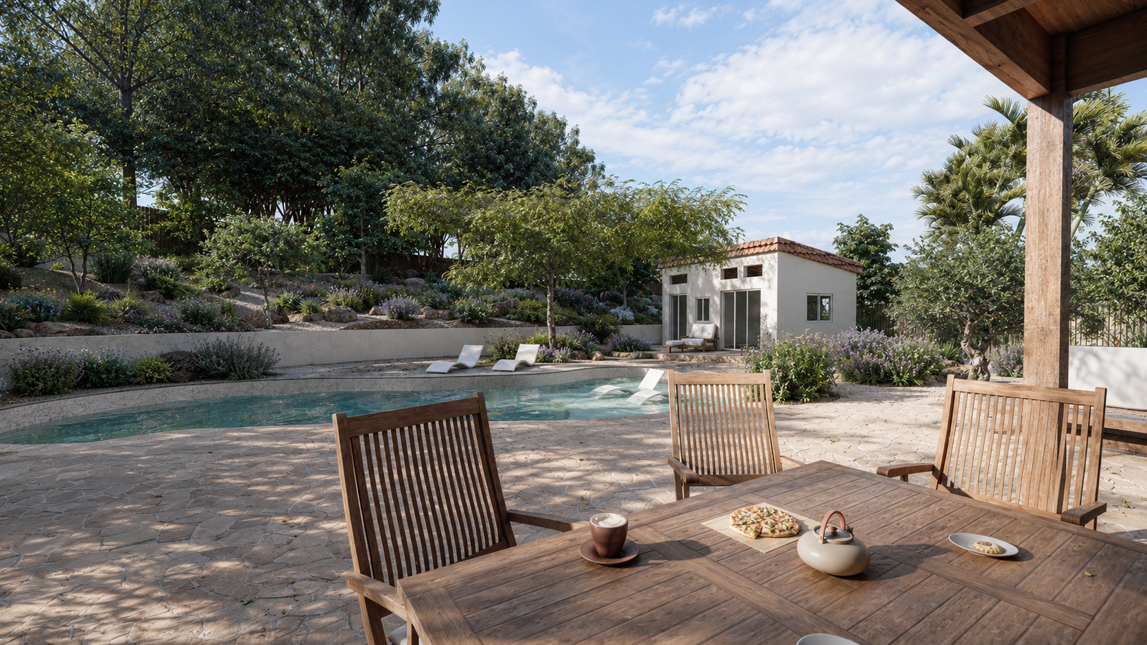 Luxury Outdoor Living and Pool Terrace in La Jolla