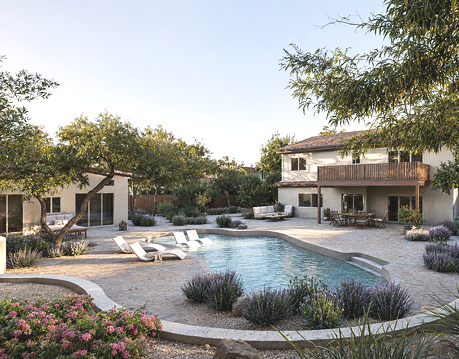Spanish Colonial Revival Garden in La Jolla, California
