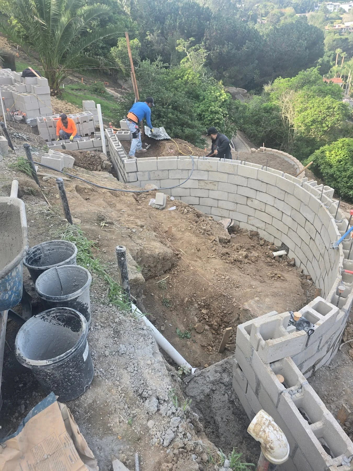 Building the Curved Garden Terraces