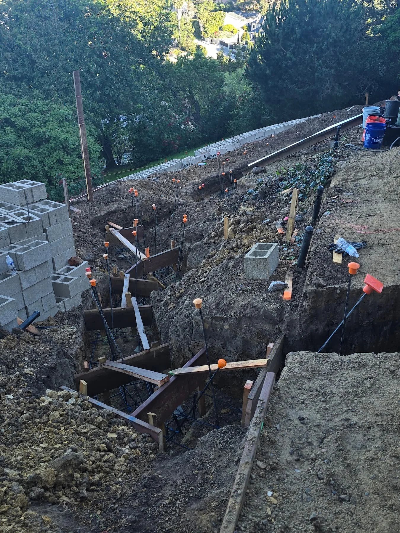 Drainage and Services Within the Slope