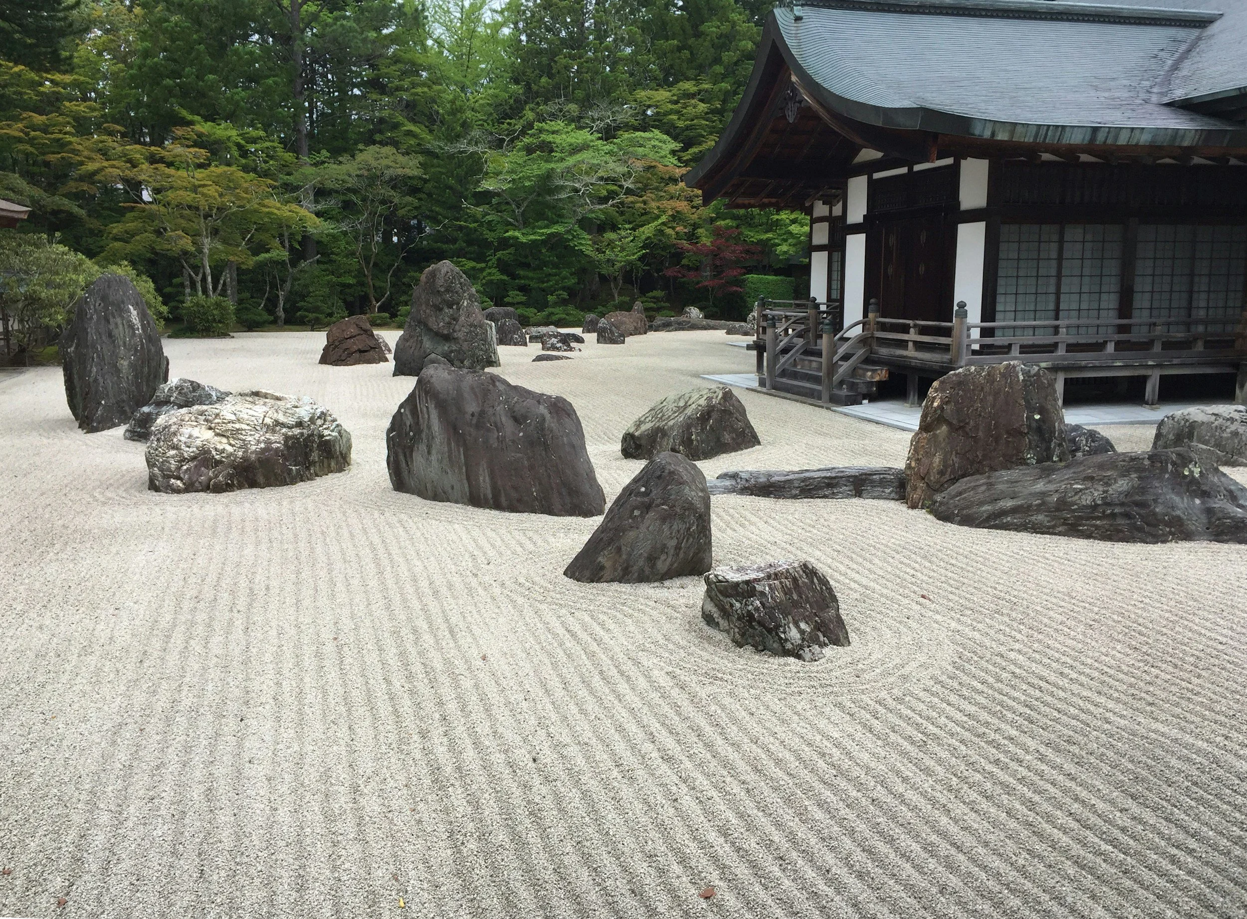 Japanese garden design - Stone garden, borrowed view and stone placement Art. Design with LASD Studio