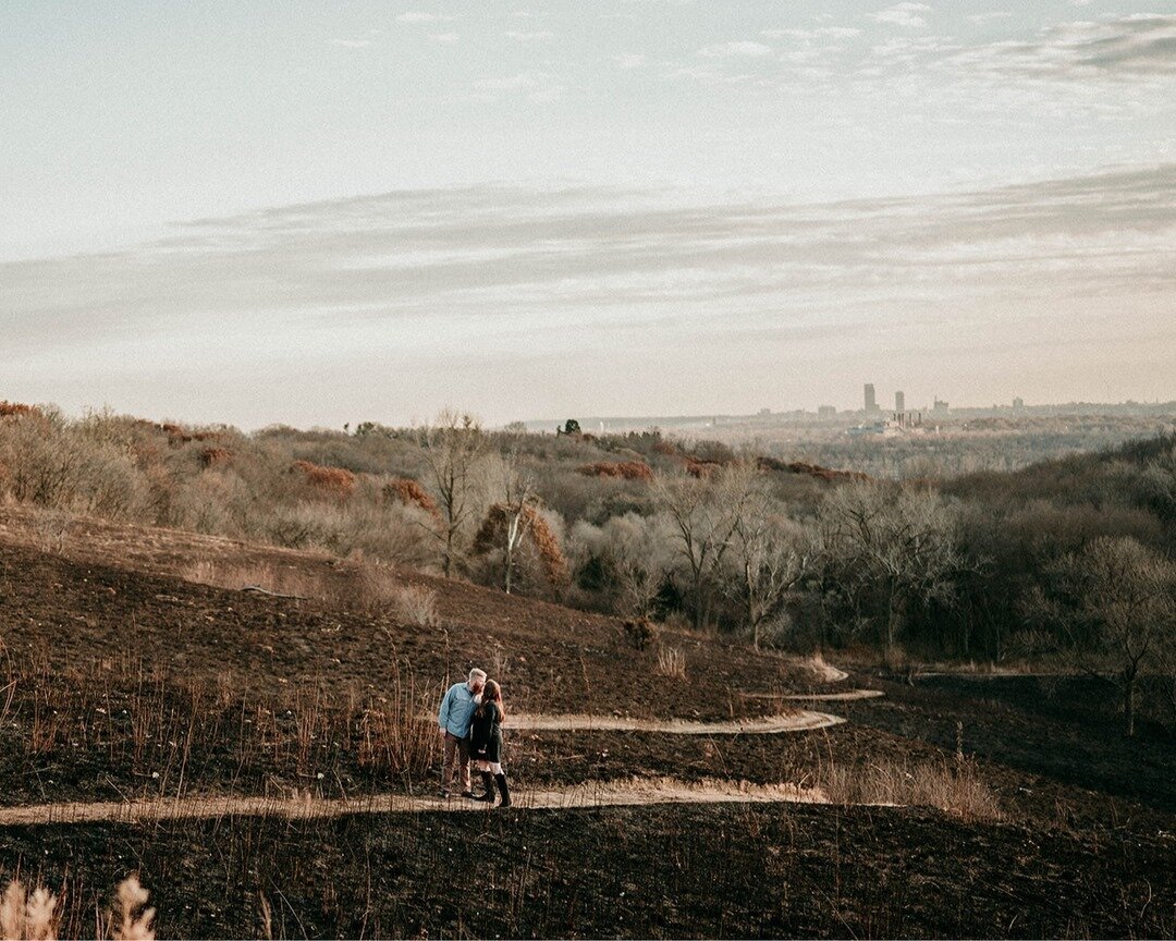 I need to do more sessions at Neale Woods. I did this session of Jess and her boo thang a couple years ago right after they did the prescribed burn and it honestly looked pretty frickin' cool. I love this shot with the Omaha skyline in the distance. 