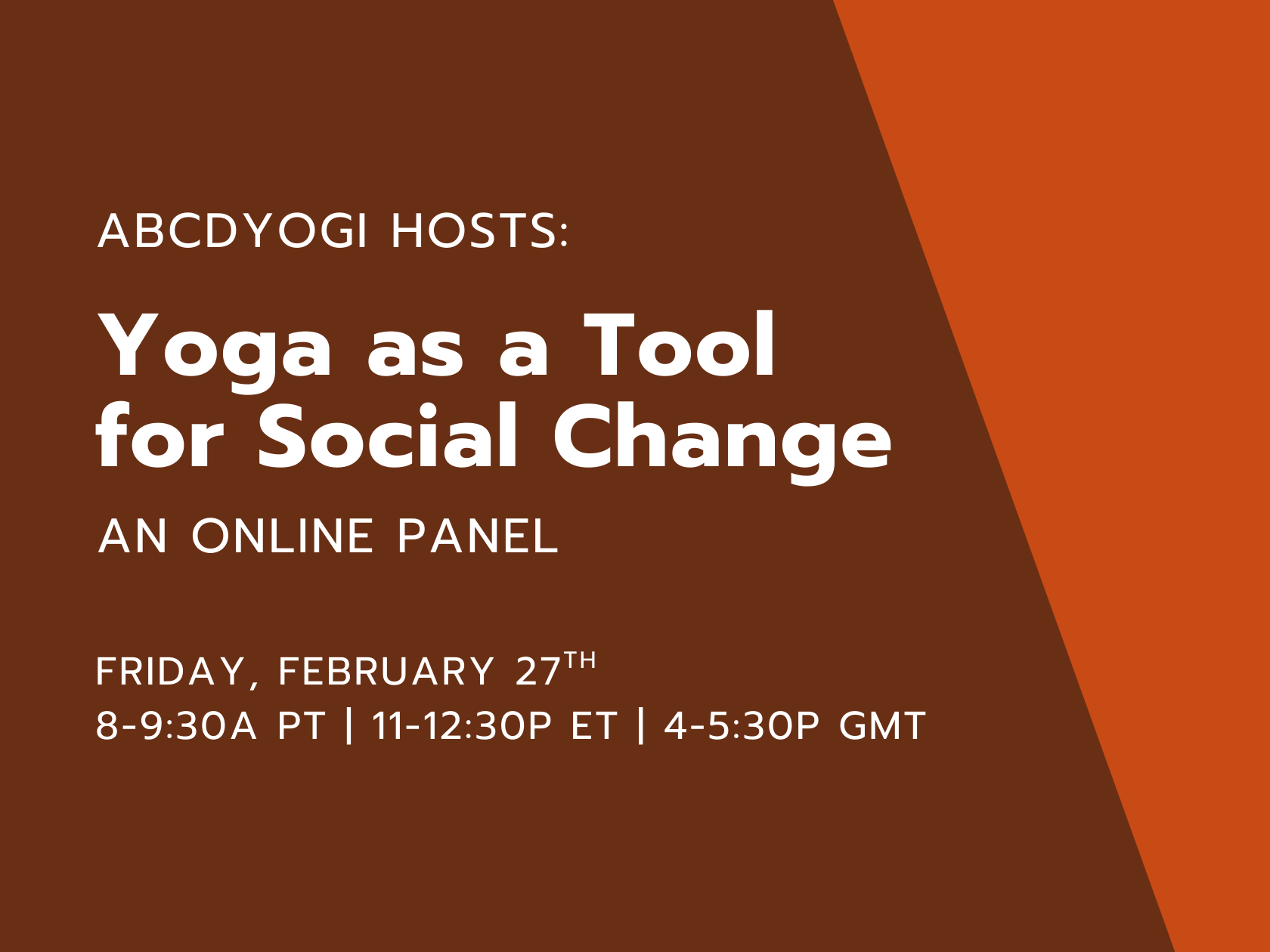 PANEL: Yoga as a Tool for Social Change