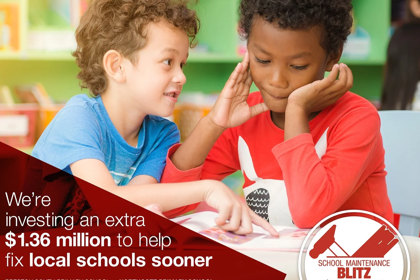 MASSIVE MAINTENANCE BLITZ TO UPGRADE EVERY STATE SCHOOL