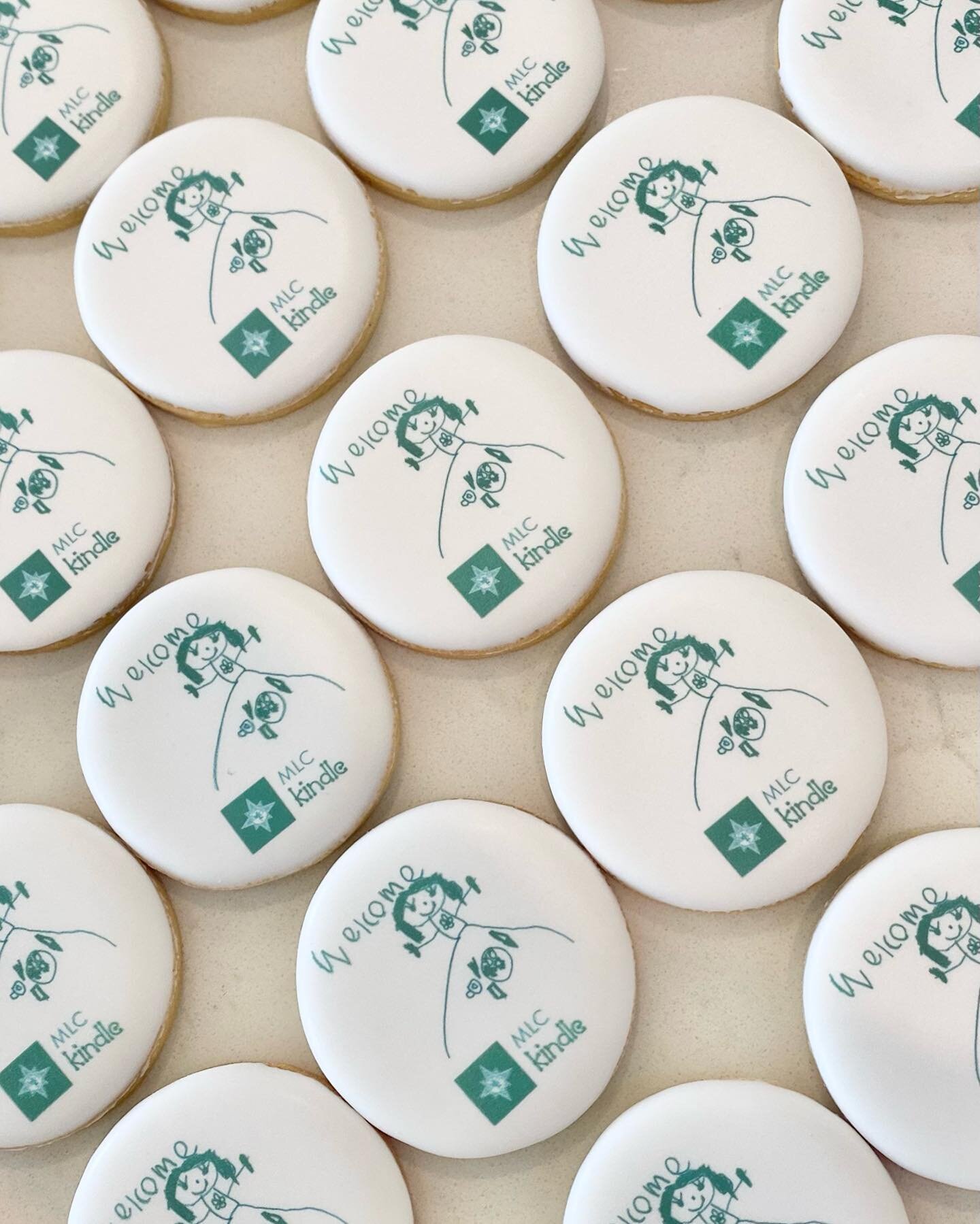 What a fun way to kick off the year with these cookies for the MLC Kindle Welcome Breakfast. Celebrating new beginnings, friendships and the excitement of learning ahead.  @mlckew #openmorning #corporatecookies #logocookies #melbournecookies #cookies