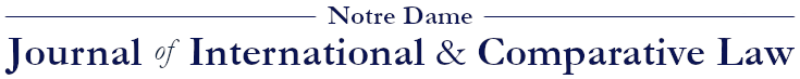 Notre Dame Journal of International & Comparative Law