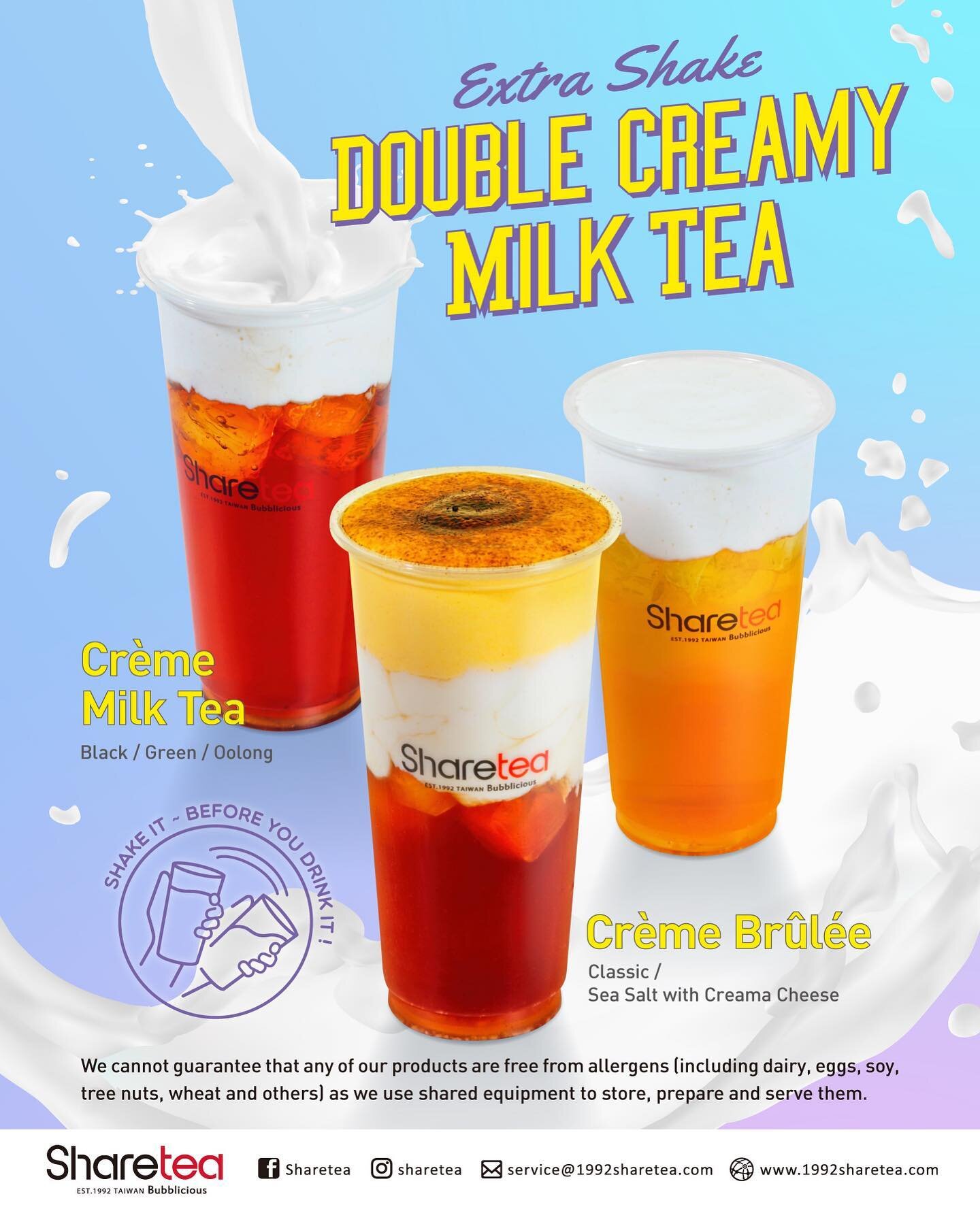 We&rsquo;ve got a new sweet treat for you to try 🍮🔥! 

Introducing our new double creamy milk tea series&hellip;
⭐️ Cr&egrave;me Br&ucirc;l&eacute;e: A delicious black tea base with our house-made double creamy milk, house-made caramel cream and a 