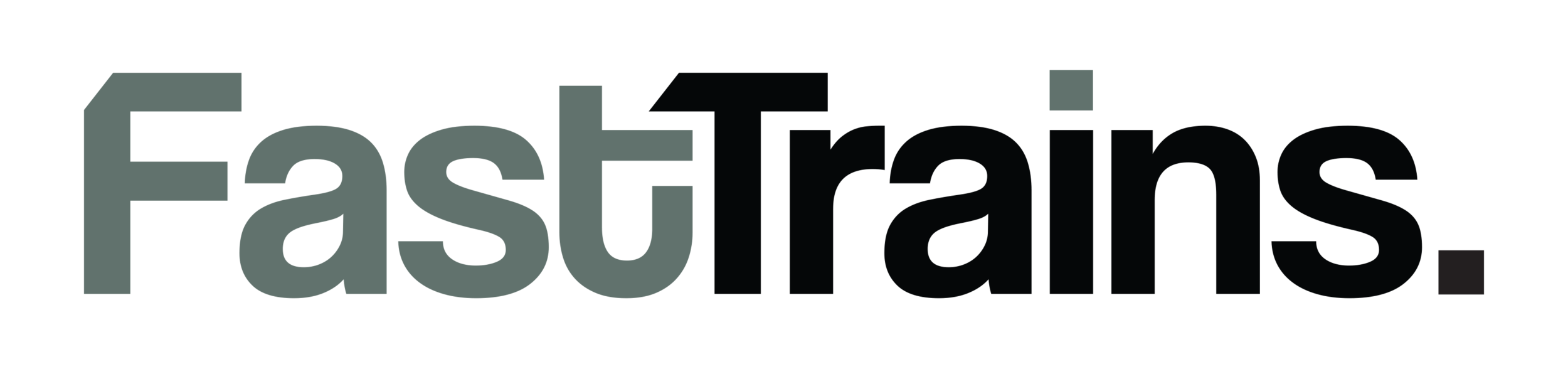 Fast Trains Logo | Dark on Clear