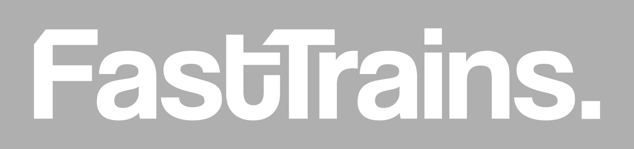 Fast Trains Logo | White on Clear