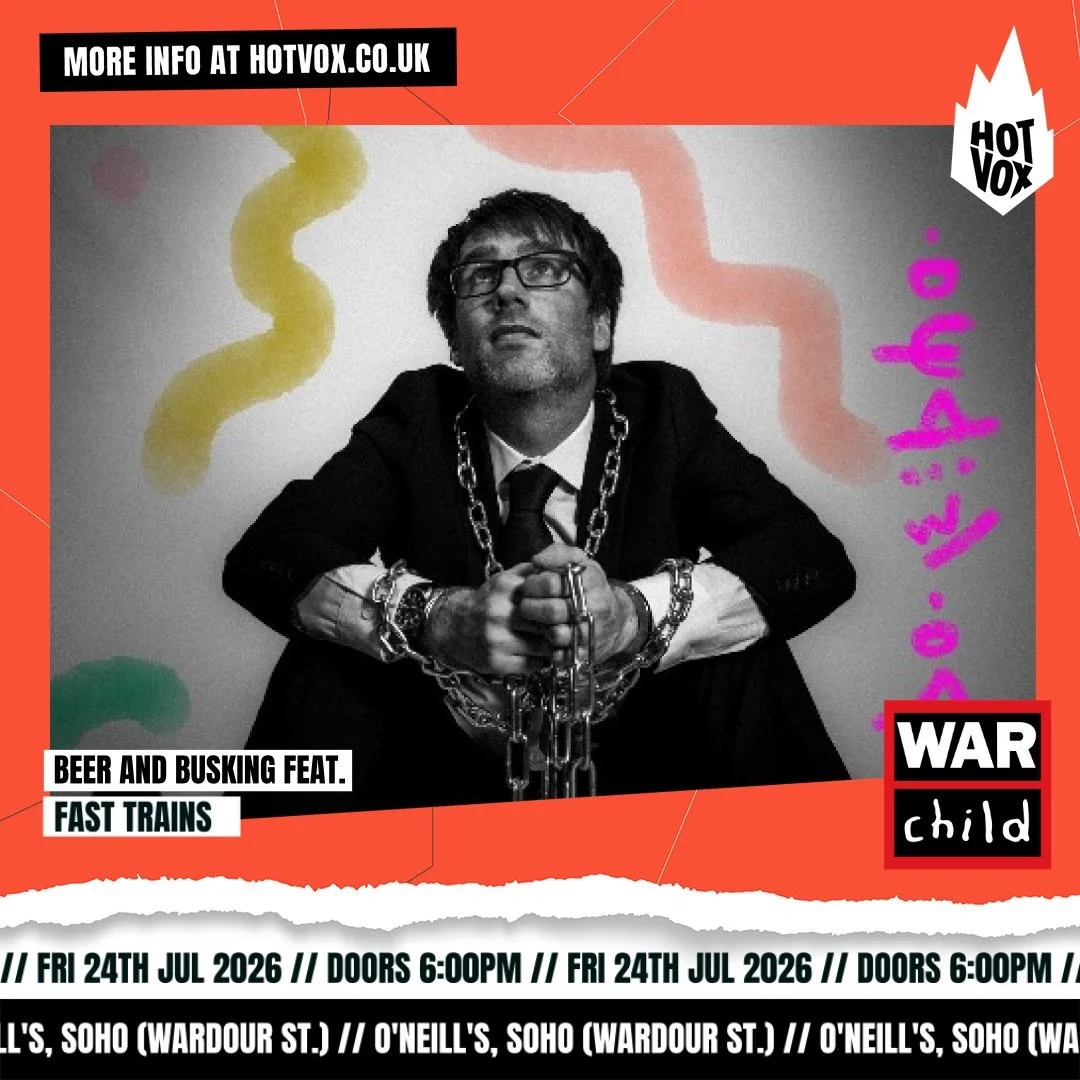 Confirmed! We play a FREE entry London show on Friday 24th July 🙌

Full band show. All tips on the night to @warchilduk ❤️

Big love to @hotvoxmusic for the invite. Really looking forward to this.

With love,
Tom x