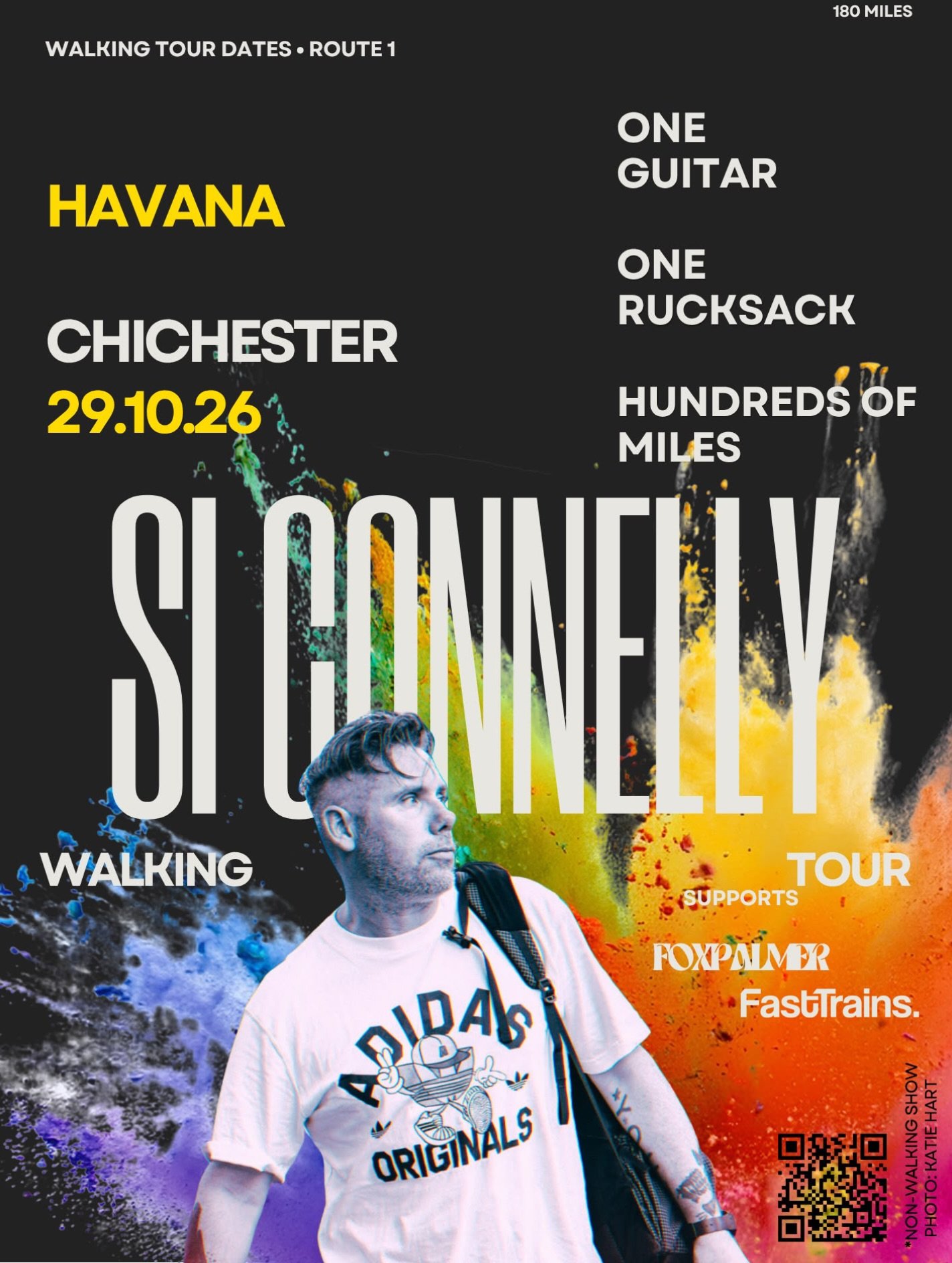 This Thursday, I&rsquo;m playing a FREE solo show at Havana, Chichester supporting the most excellent Si Connelly.

Si is currently undertaking an epic walking tour (yes, in this weather) and raising money for Rocking Horse Children&rsquo;s Charity. 