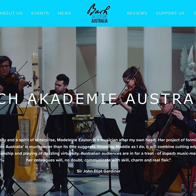 Check out our new revamped website at www.bachakademieaustralia.com.au containing all the info you need about the orchestra, choir &amp; all upcoming concerts!