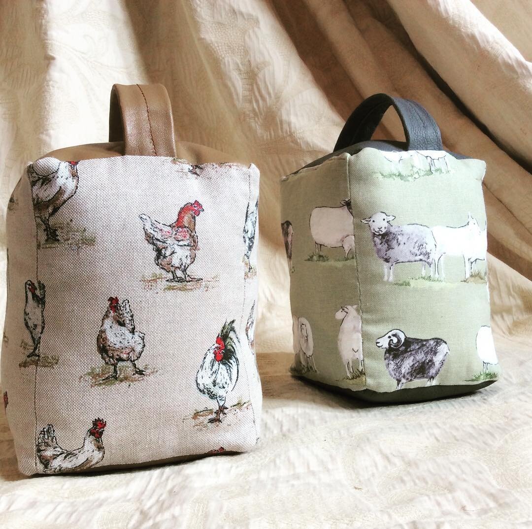 New in at Curtain Revival.  Our latest range of ready made doorstops or can be made to order in any fabric. #doorstops #interiordesign #interiordecoration  #countrycrafts #countryliving #countrystyle