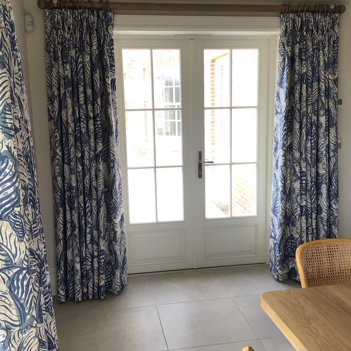 This is one of our most recent and exciting commissions in a beautiful newly constructed country house using a fabulous fabric designed by Raoul Dufy.  He was a French Fauvist painter, brother of Jean Dufy. He developed a colourful decorative style t