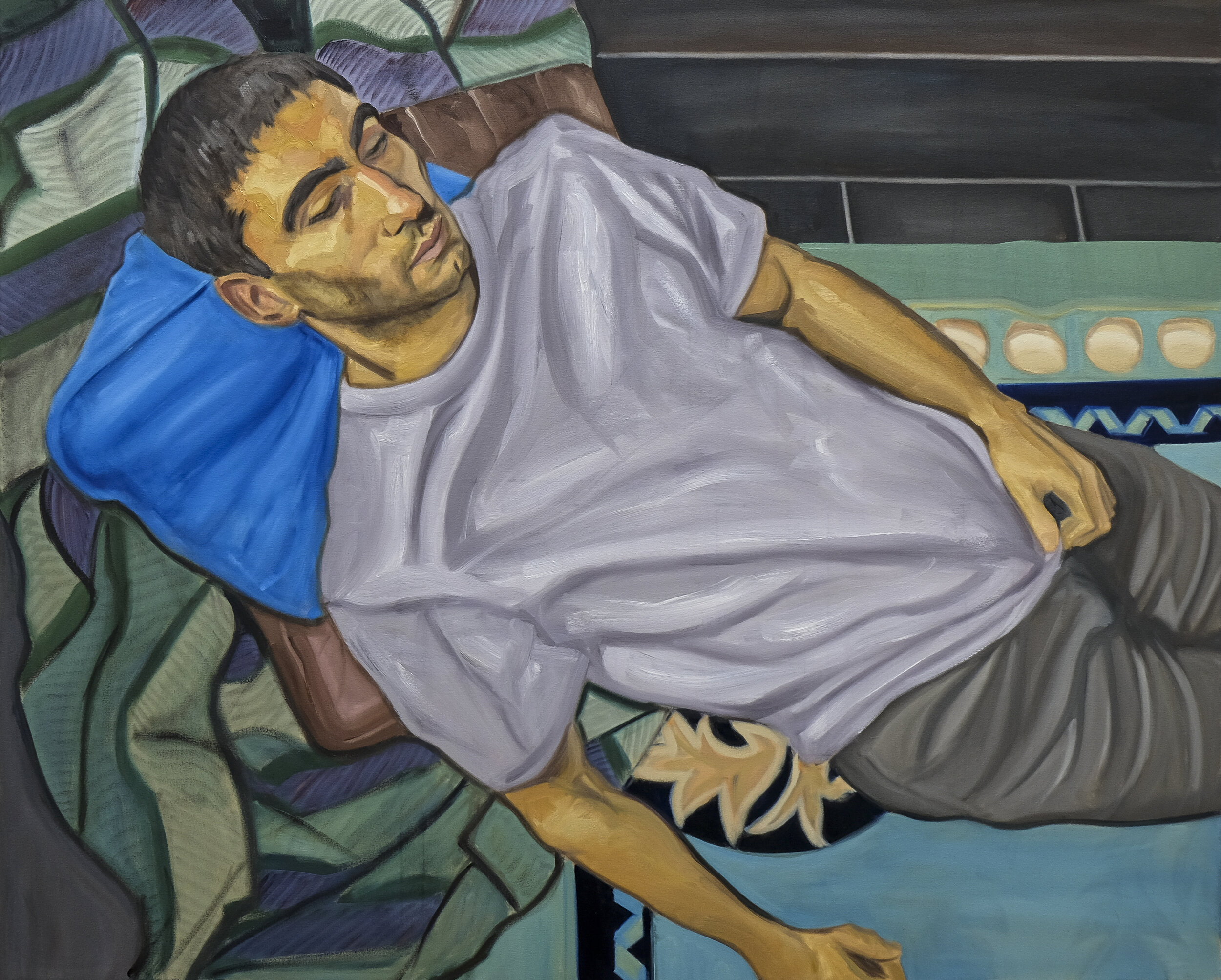   Niall In Repose   2020  Oil on canvas  152cm x 122cm 