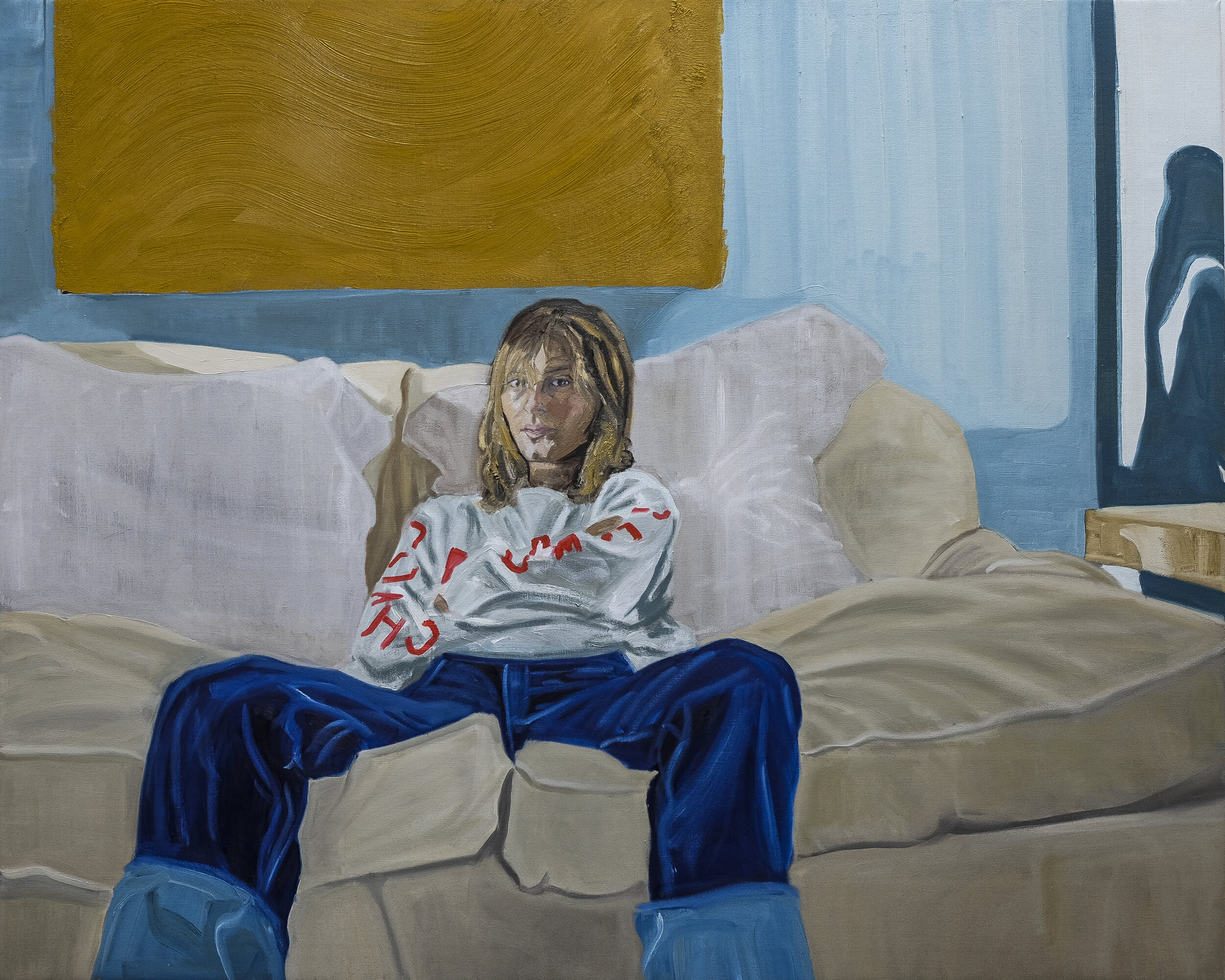   Olympia At Home   2020  Oil on linen  152cm x 122cm 