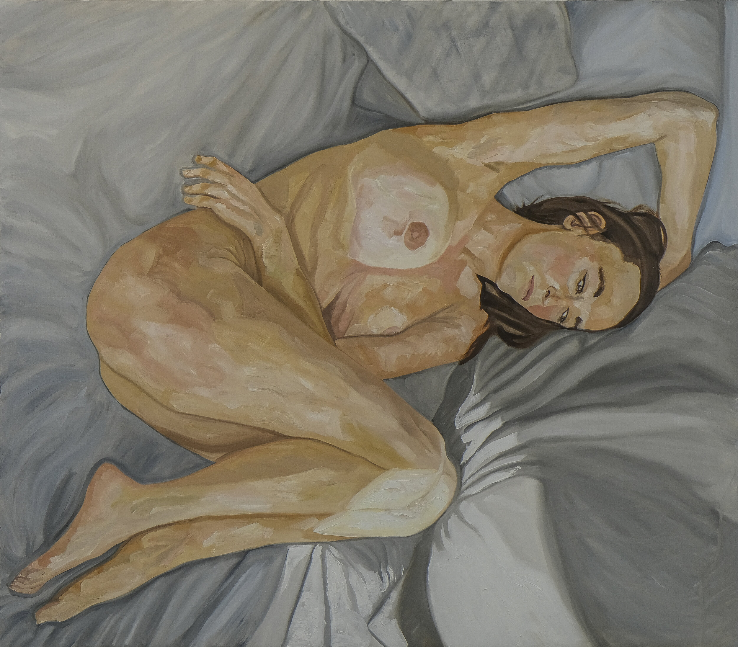   Phoebe in Streaming Sunlight   2021  Oil on canvas  160cm x 140cm 