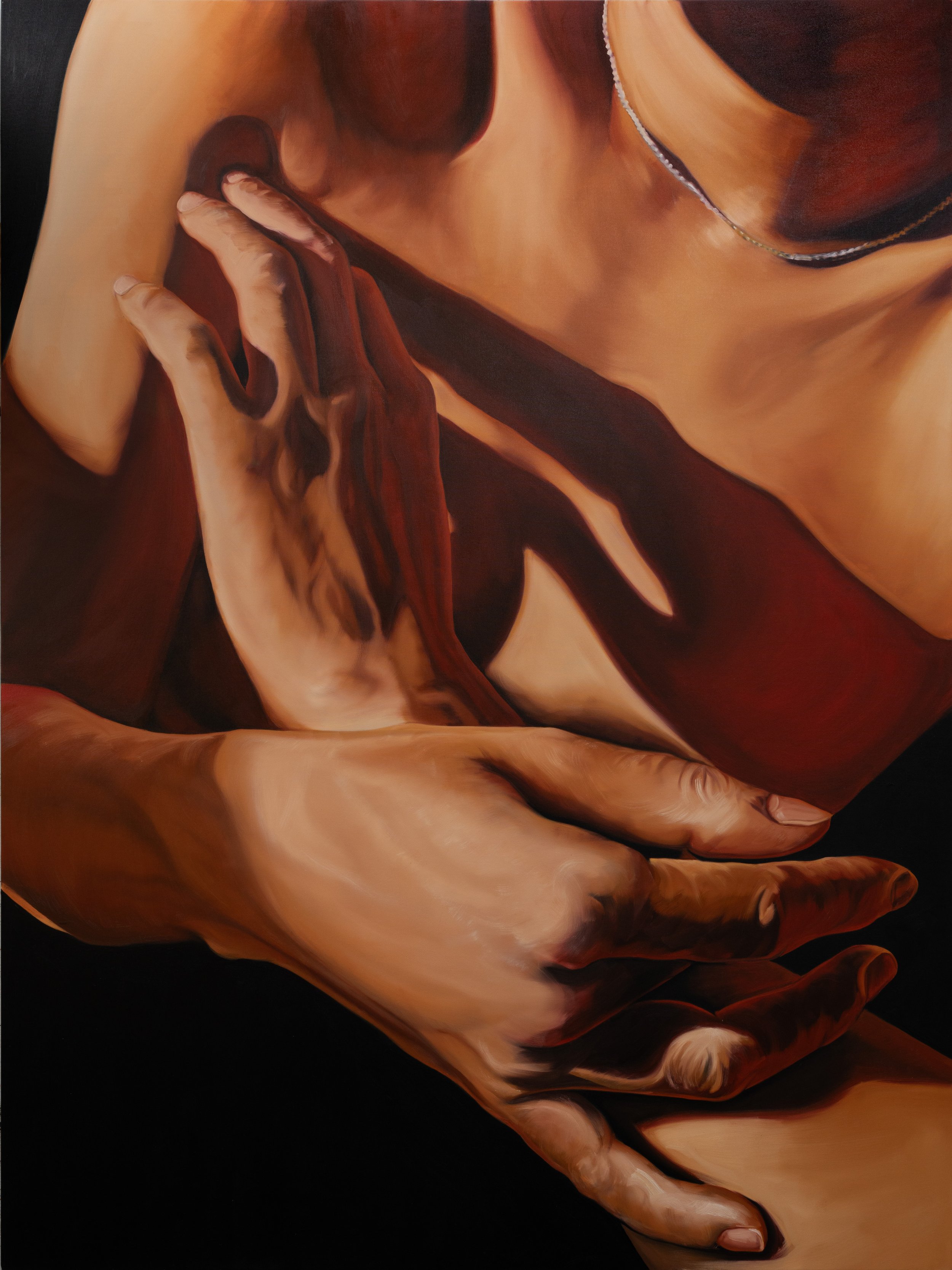   Touch Has a Memory , 2023, oil on canvas, 200cm x 150cm 