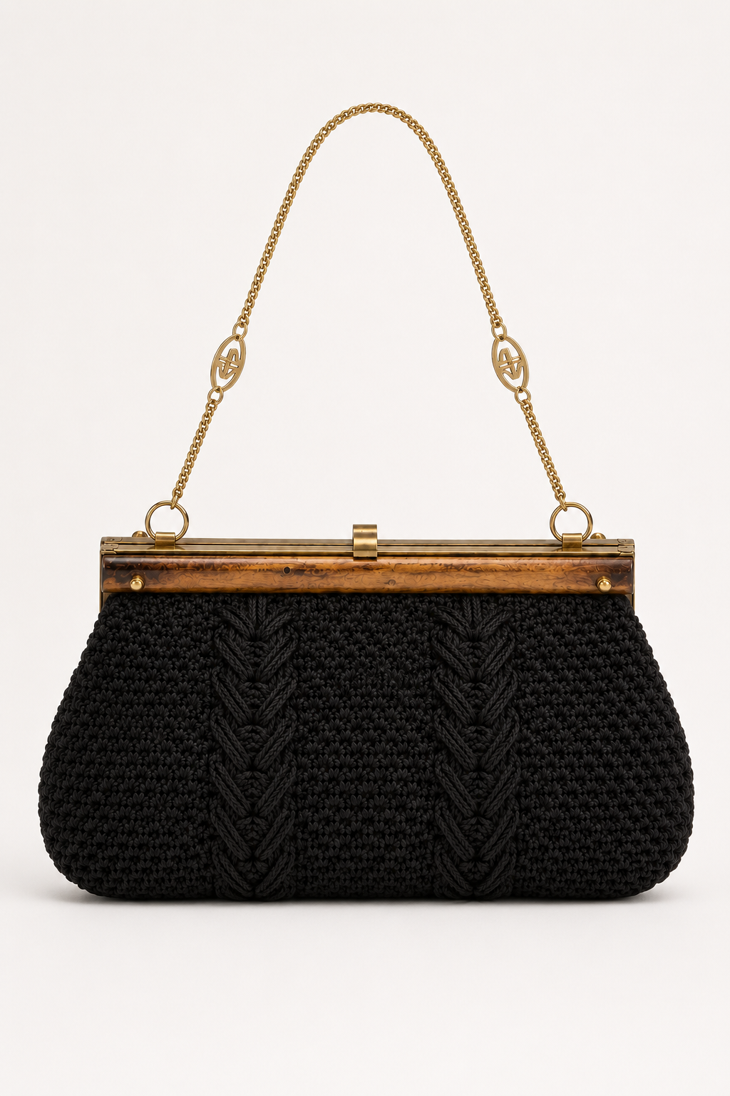 Vintage Sicilian Crochet Bag Front