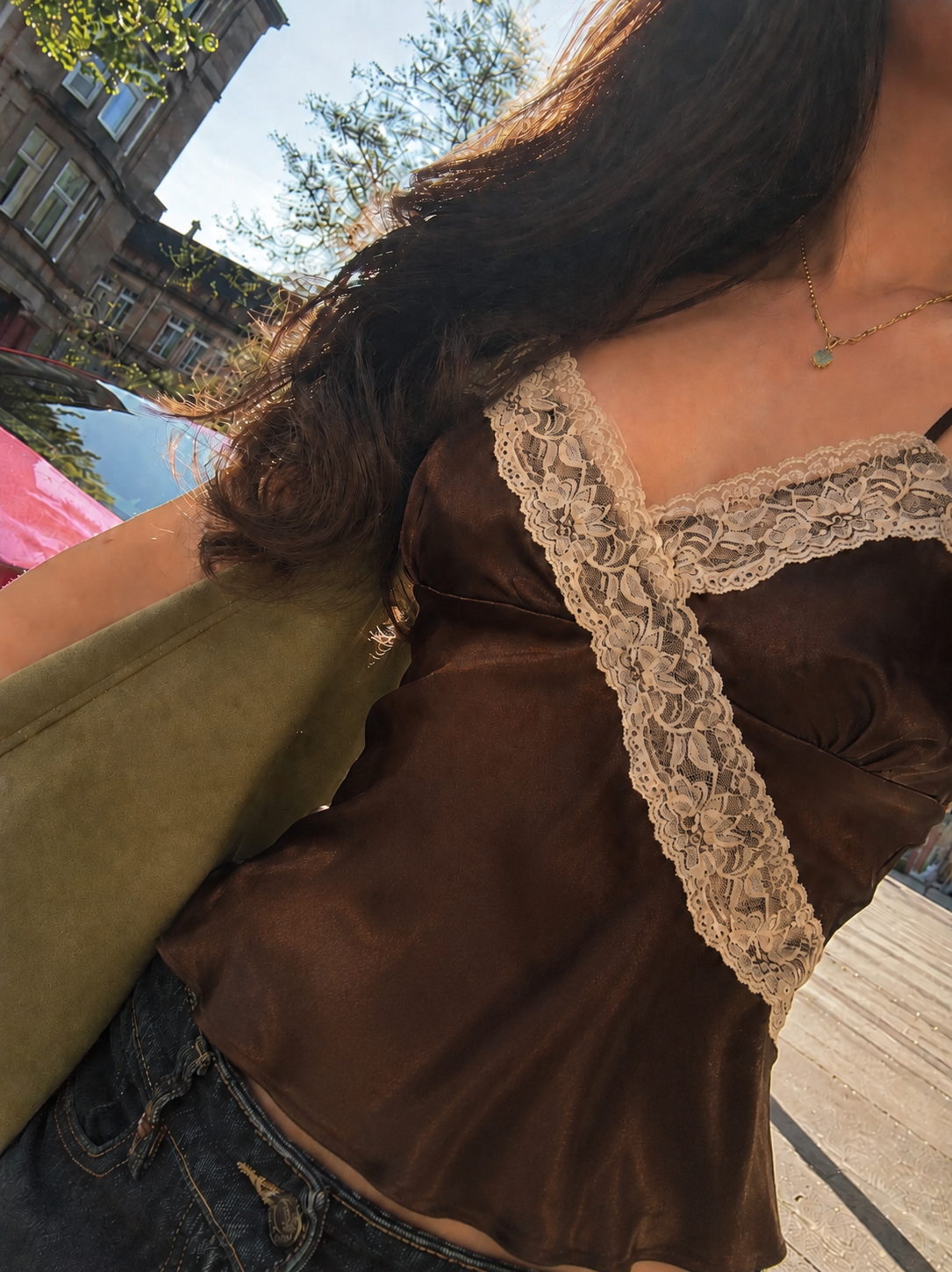 Vintage Satin Lace Cami