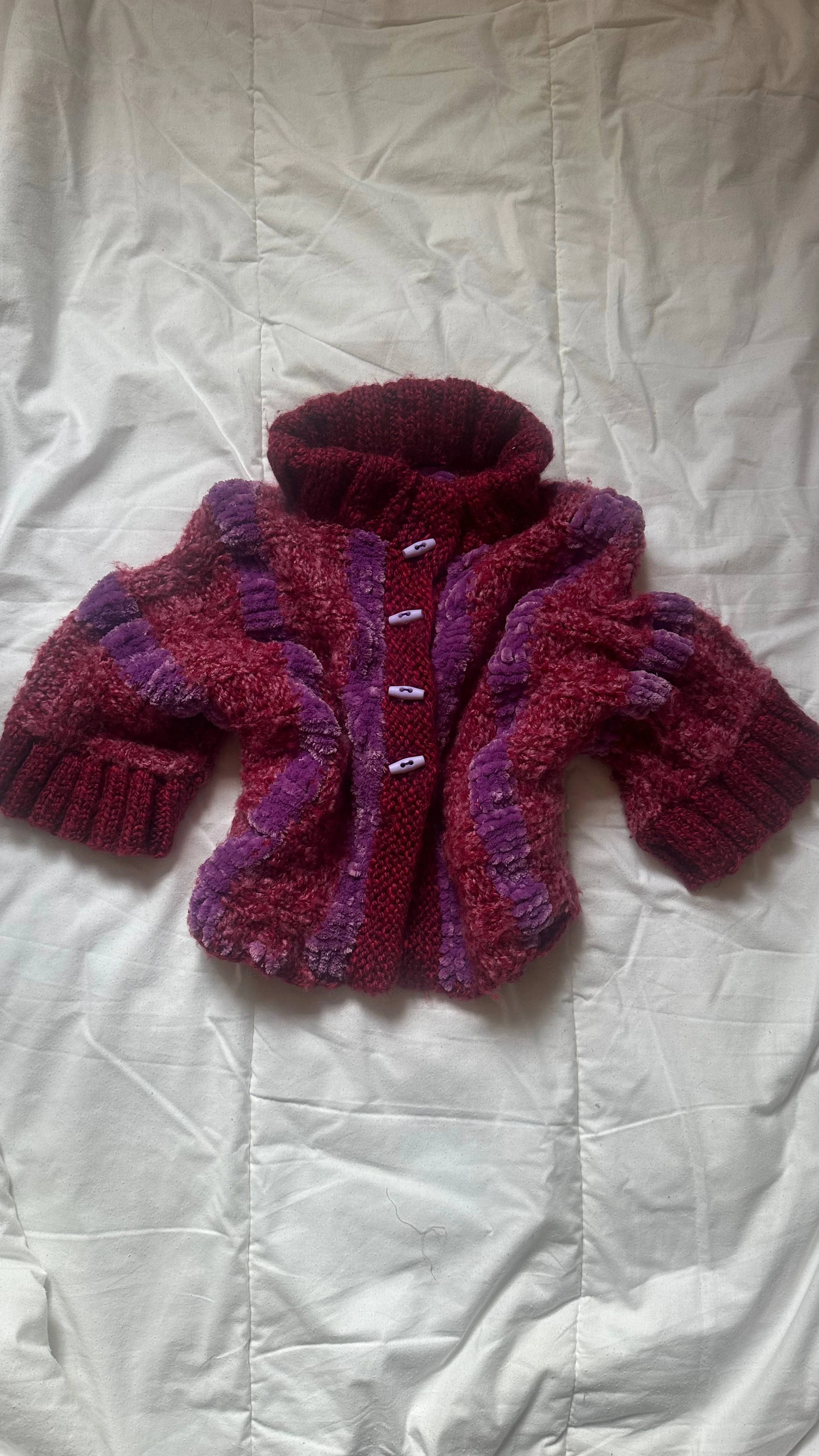 mini handknitted cardigan