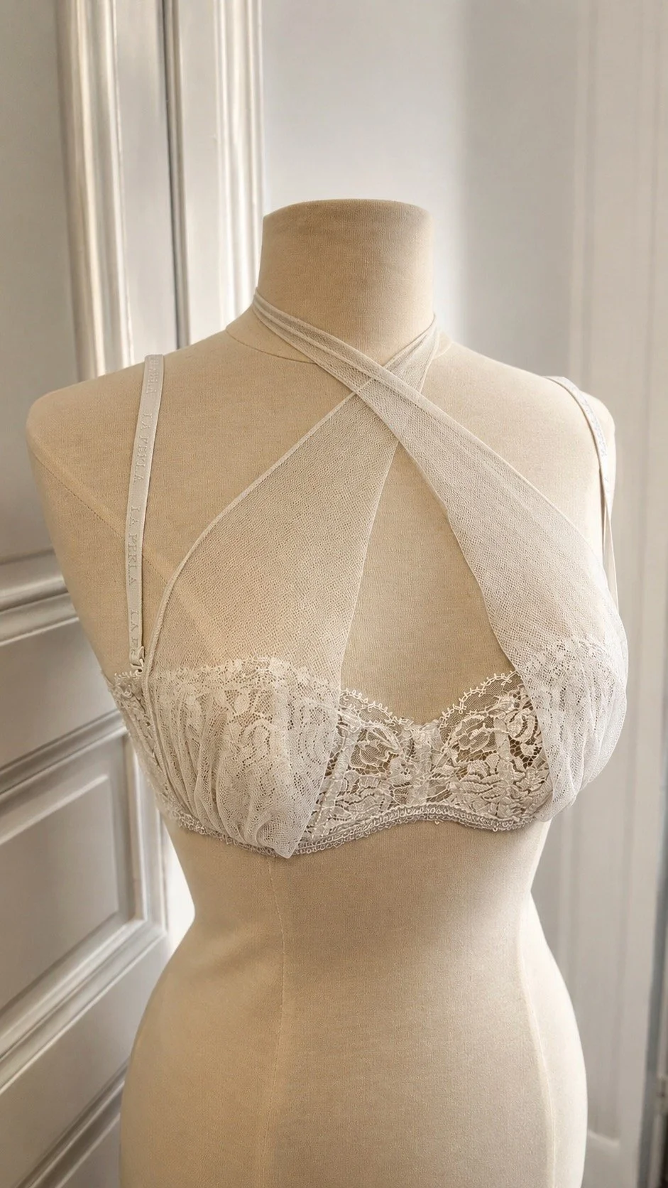 Vintage Lace Halter Bra by La Perla