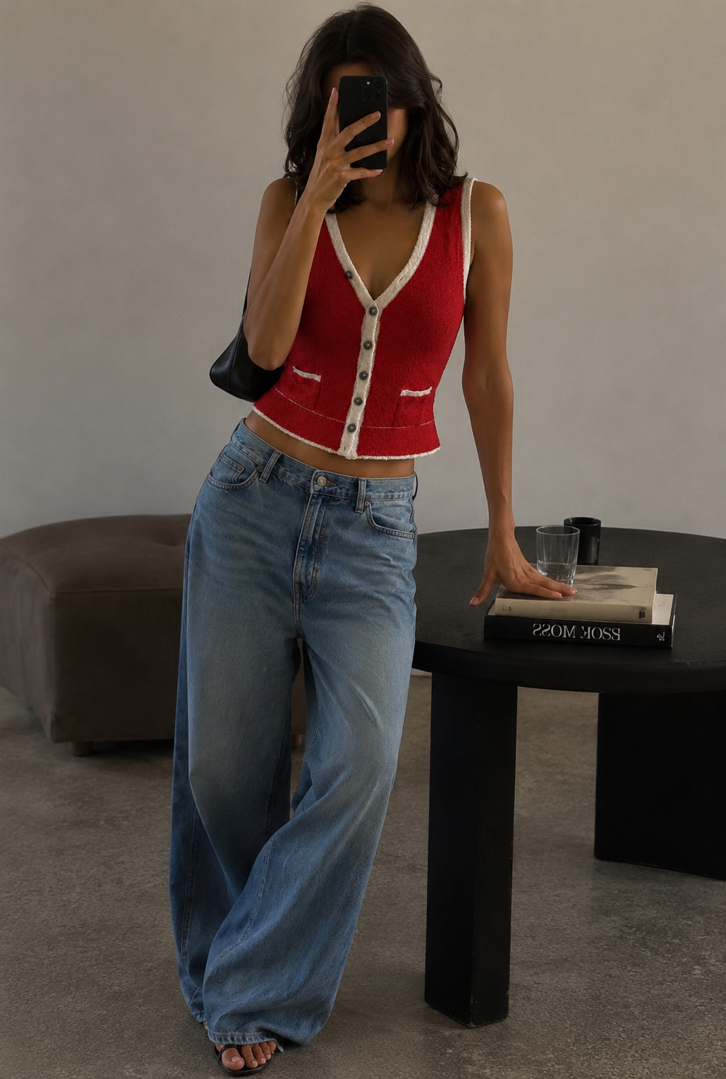Vintage Red 70S Top
