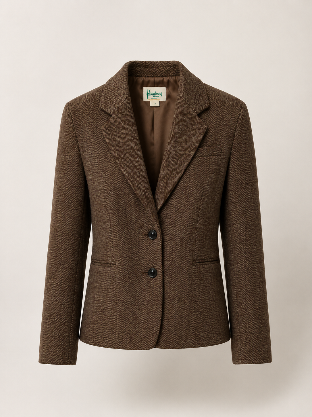 Vintage Wool Herringbone Blazer