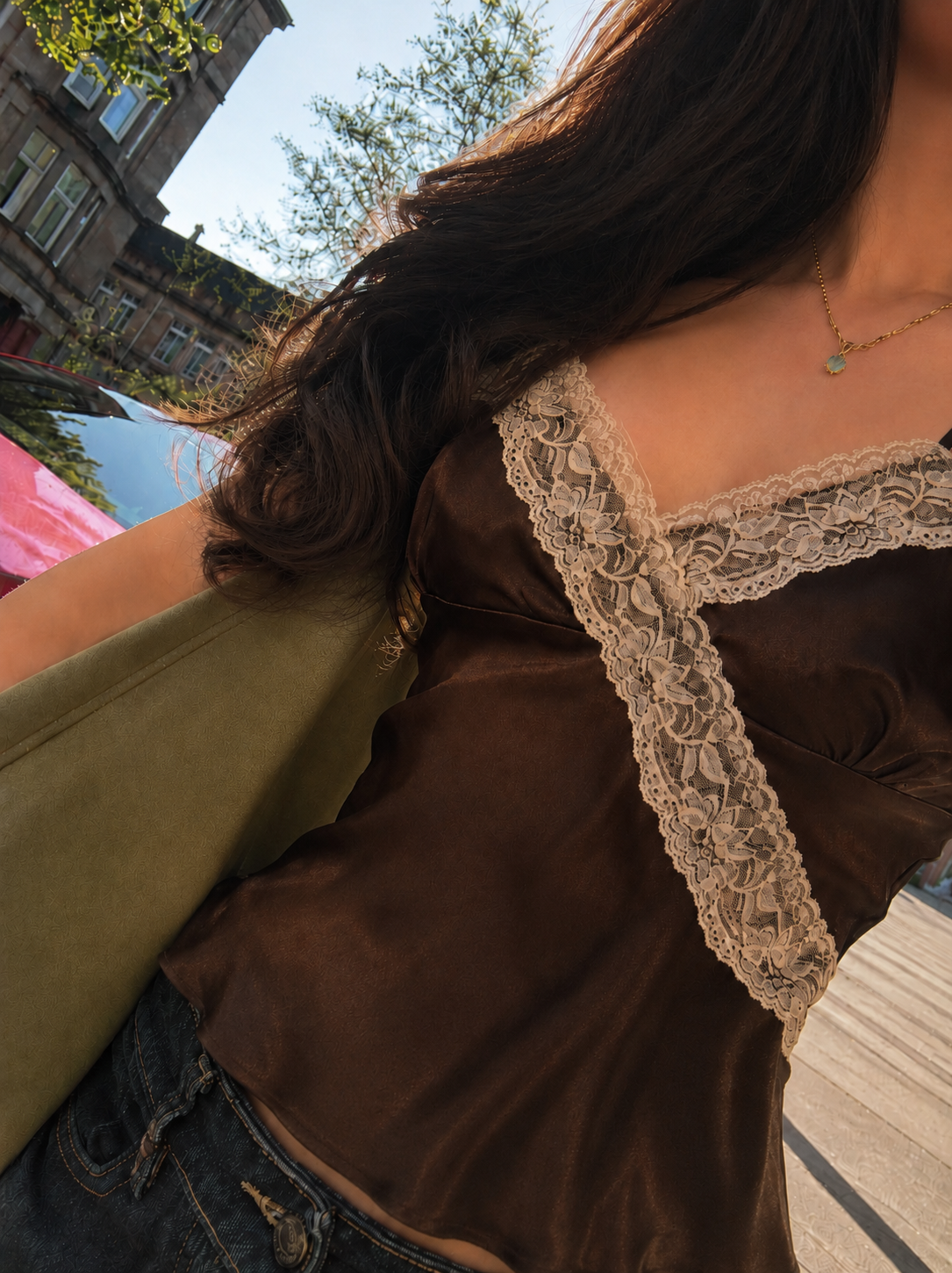 Vintage Satin Lace Cami