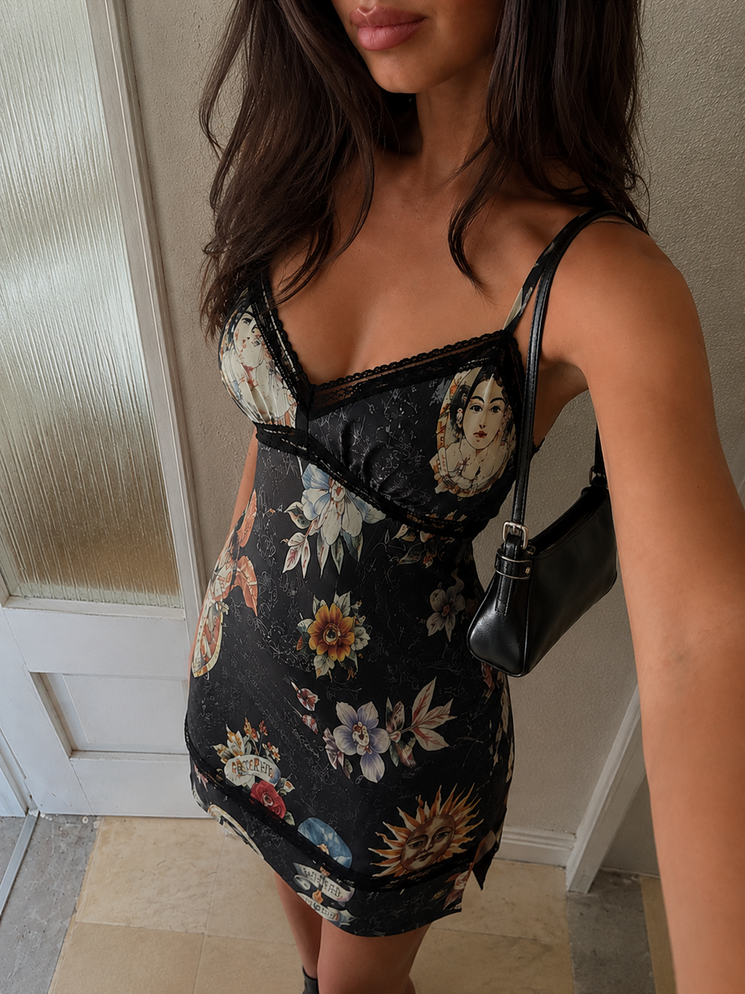Vintage Printed Silk Slip Dress – Worn
