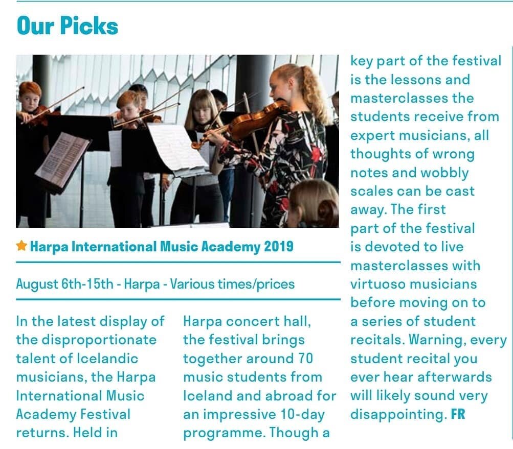 Thanks @rvkgrapevine for highlighting HIMA Festival in your newest issue. The opening concert is tonight at 7:30 PM. #himafestival2019