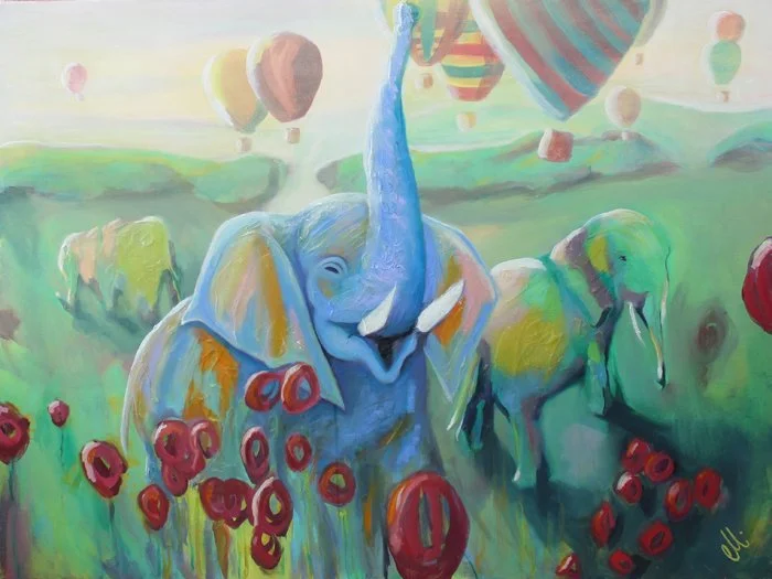 Collector Edition Giclée Print —Elephants