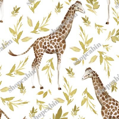 Serengeti Giraffe With Gold Branches White.jpg