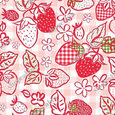 Gingham Strawberries In Pink.jpg