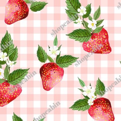 Strawberries Pink Gingham.jpg
